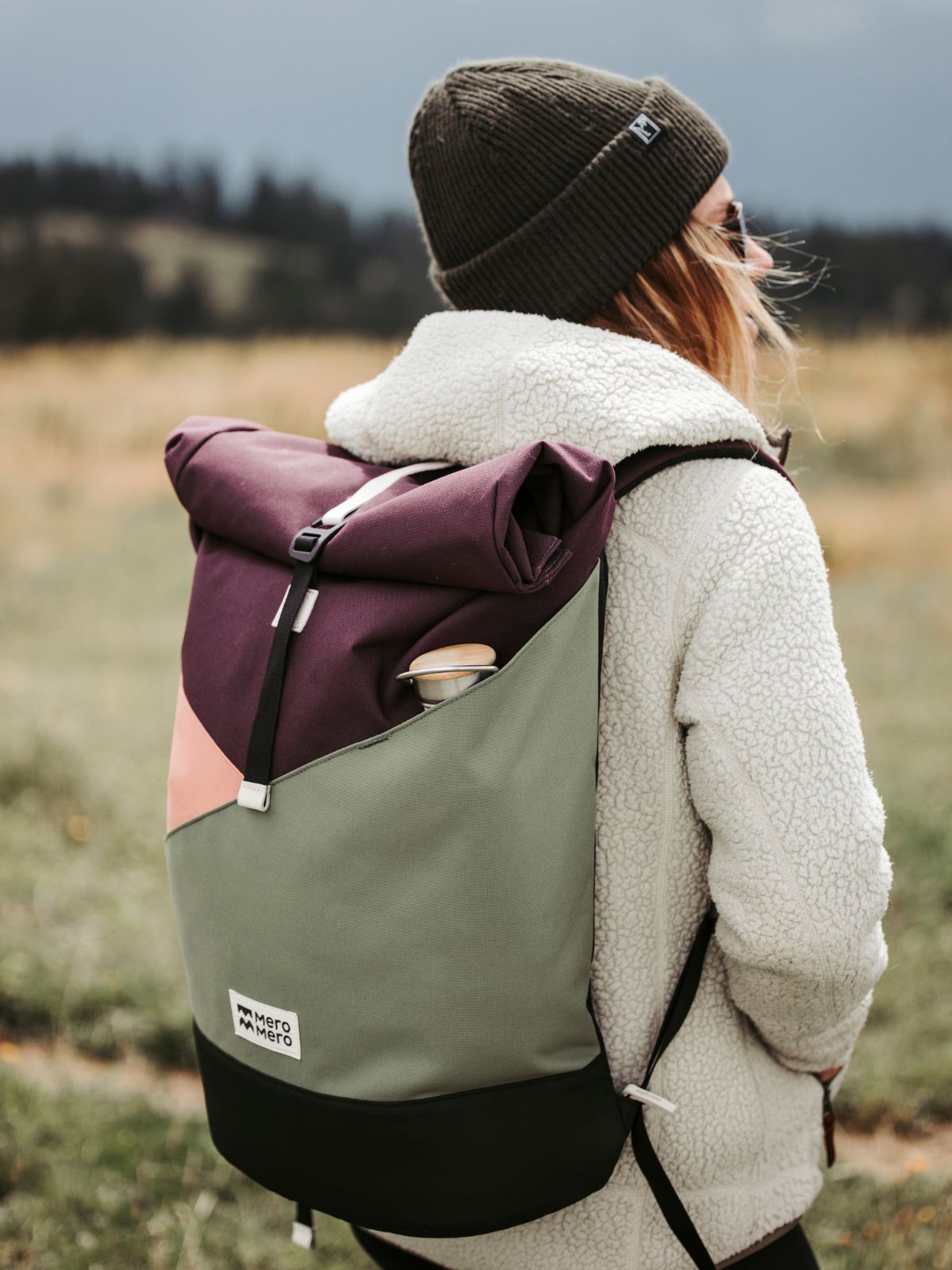 Aubergine / Blossom pink / Cypress Green