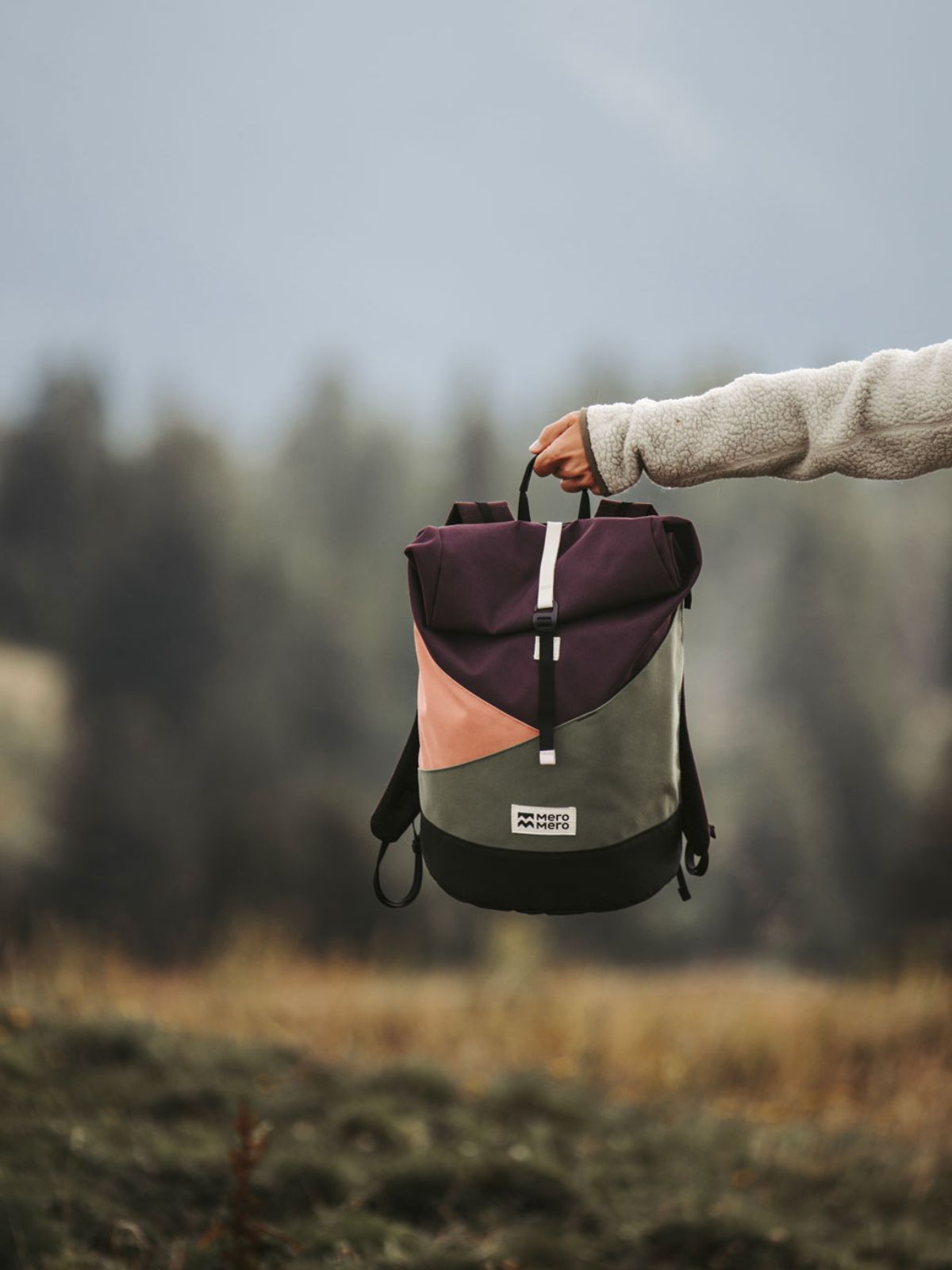 Aubergine / Blossom pink / Cypress Green